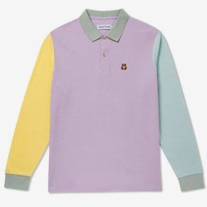 NWT Teddy Fresh Colorblock Pastel Long Sleeve Polo